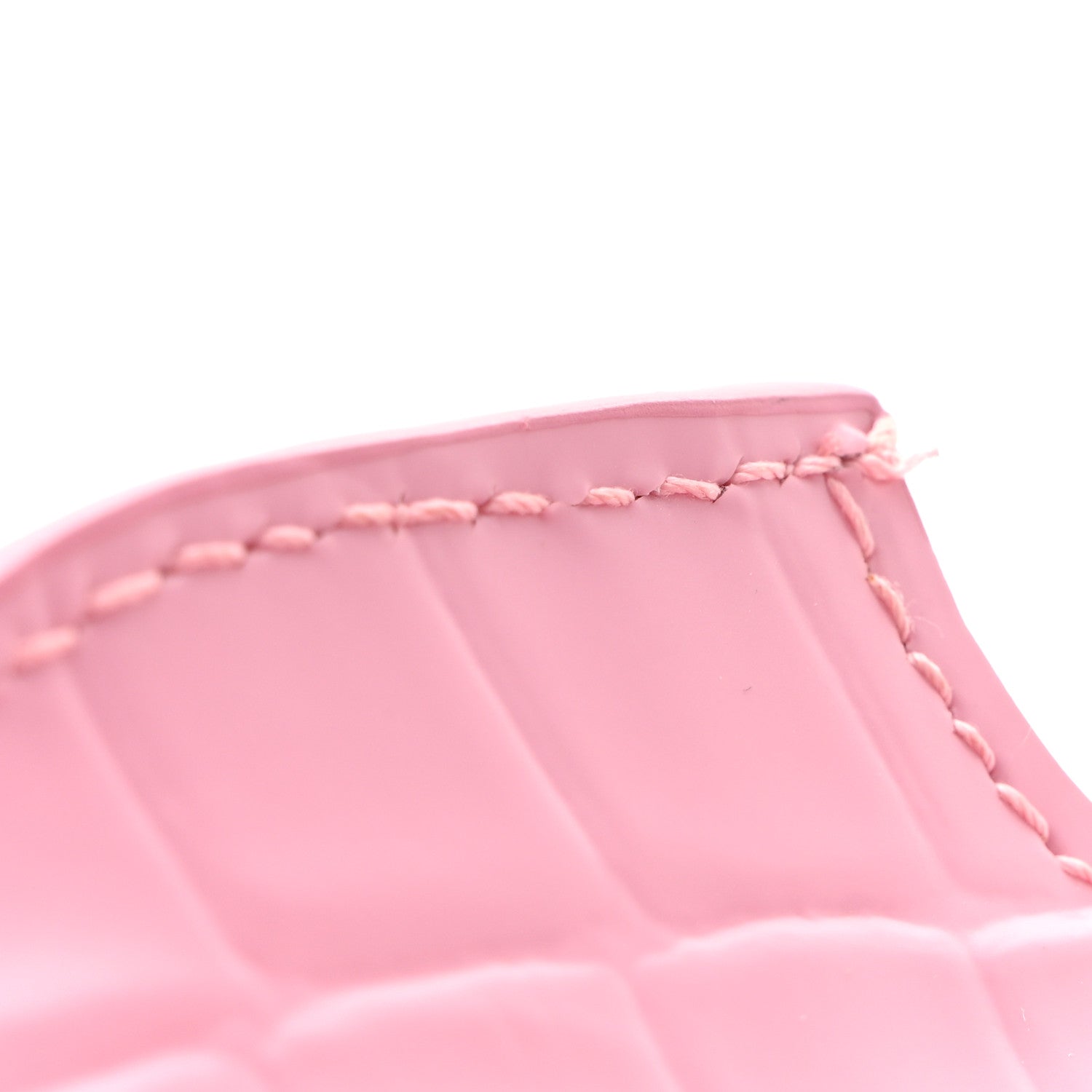 Balenciaga Semi Shiny Calfskin Crocodile Embossed Neo Classic Silver Hardware Mini City Pink 10 of 10