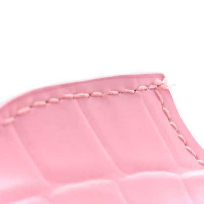 Balenciaga Semi Shiny Calfskin Crocodile Embossed Neo Classic Silver Hardware Mini City Pink 10 of 10