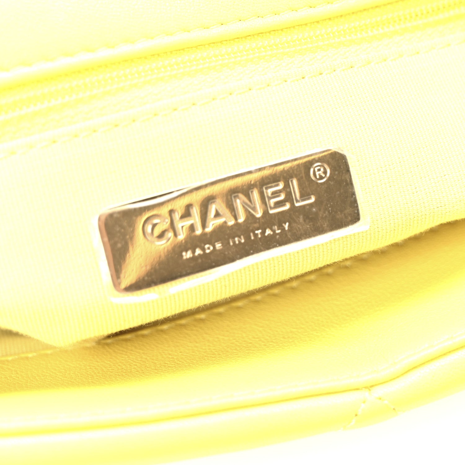 Chanel Lambskin Quilted Large Chanel 19 Flap Yellow 6 of 10