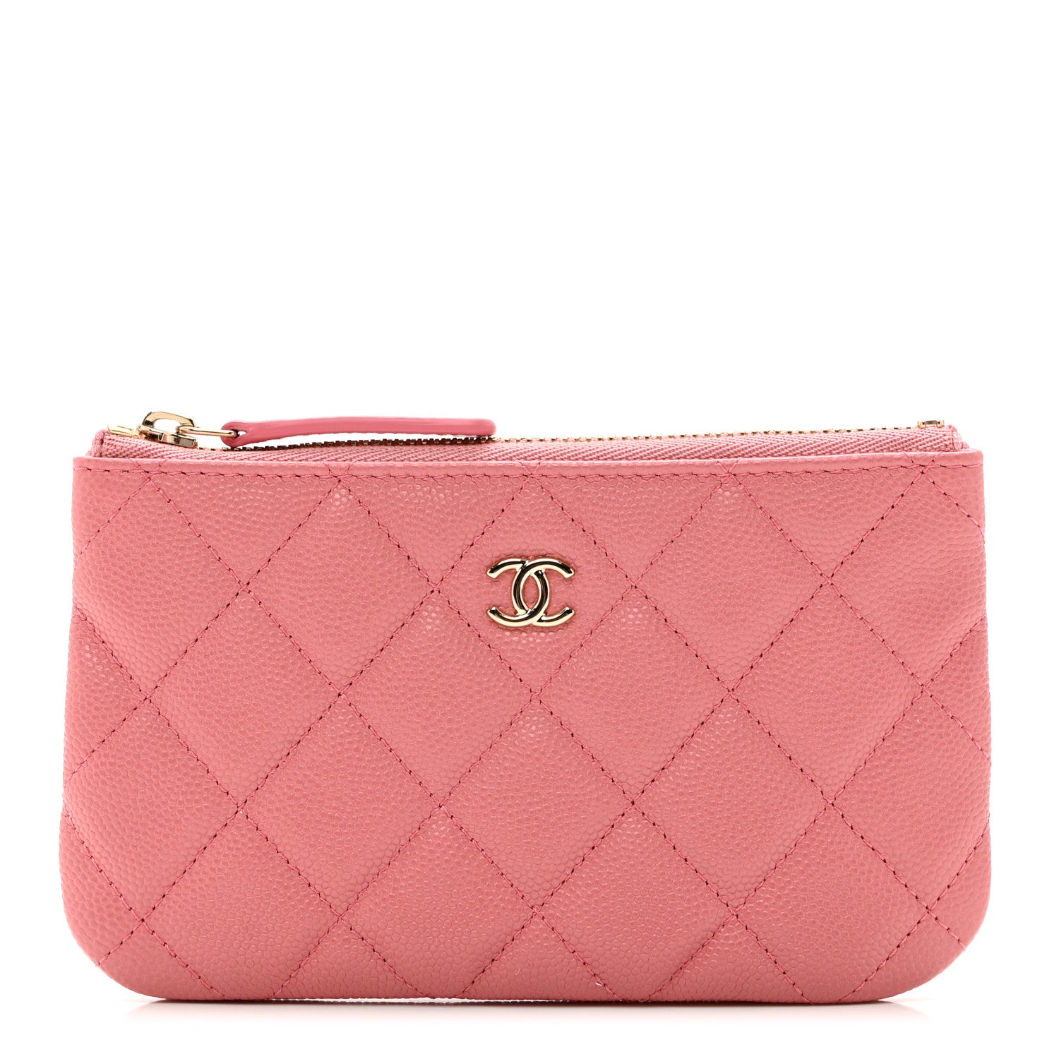 Chanel Caviar Quilted Small Cosmetic Case Dark Pink 1 of 8