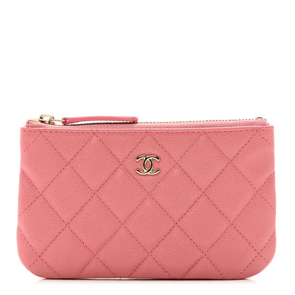 Chanel Caviar Quilted Small Cosmetic Case Dark Pink 1 of 8