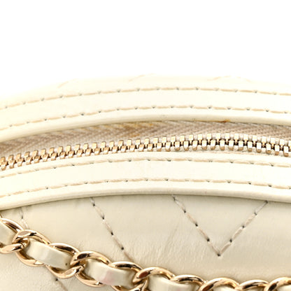 Chanel Embroidered Lambskin Chevron Quilted La Pausa Evening Bag White 11 of 14