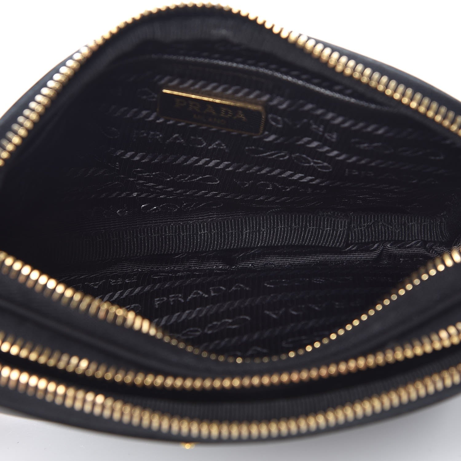 Prada Tessuto Nylon Convertible Crossbody Wristlet Black 6 of 10