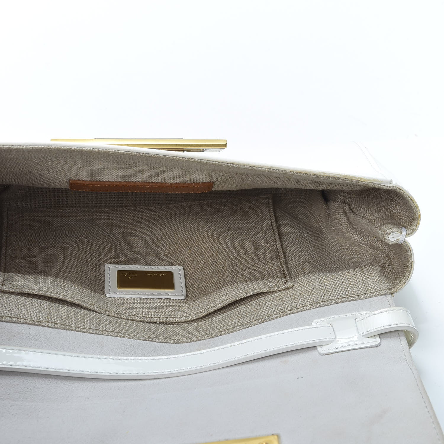 Fendi Patent Crossbody White 4 of 10