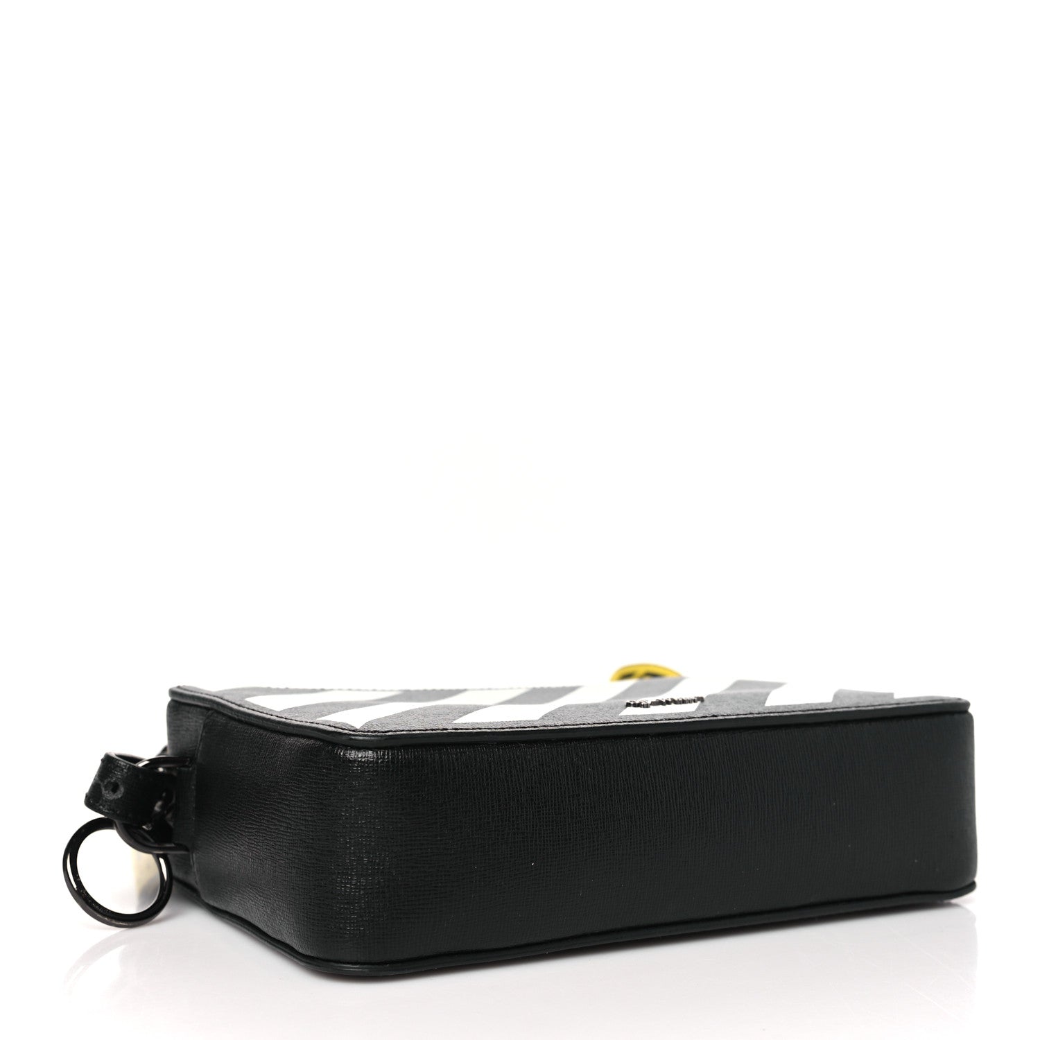 Off-White Saffiano Striped Mini Diag Bag Black White 4 of 10