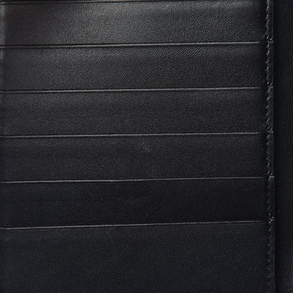 Saint Laurent Calfskin Crocodile Embossed Mens Zip Around Continental Wallet Black 10 of 13