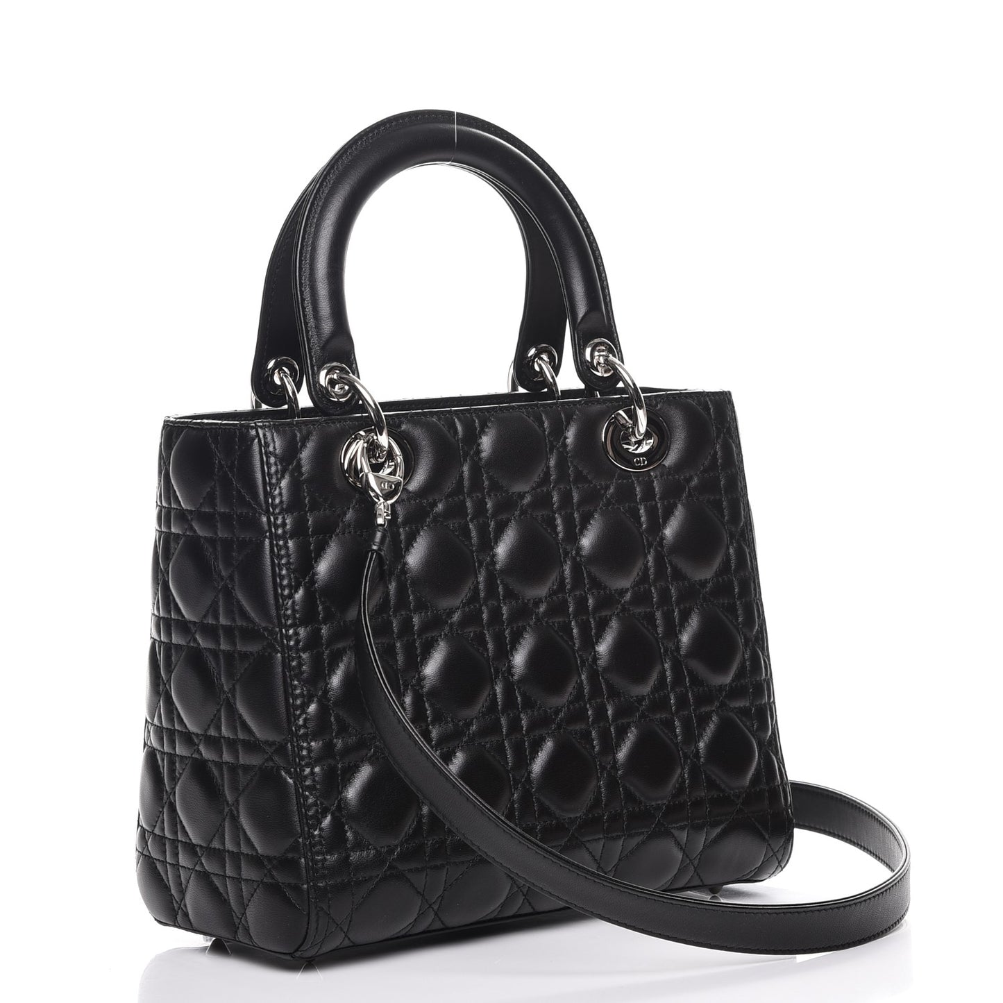 Lambskin Cannage Medium Lady Dior Black