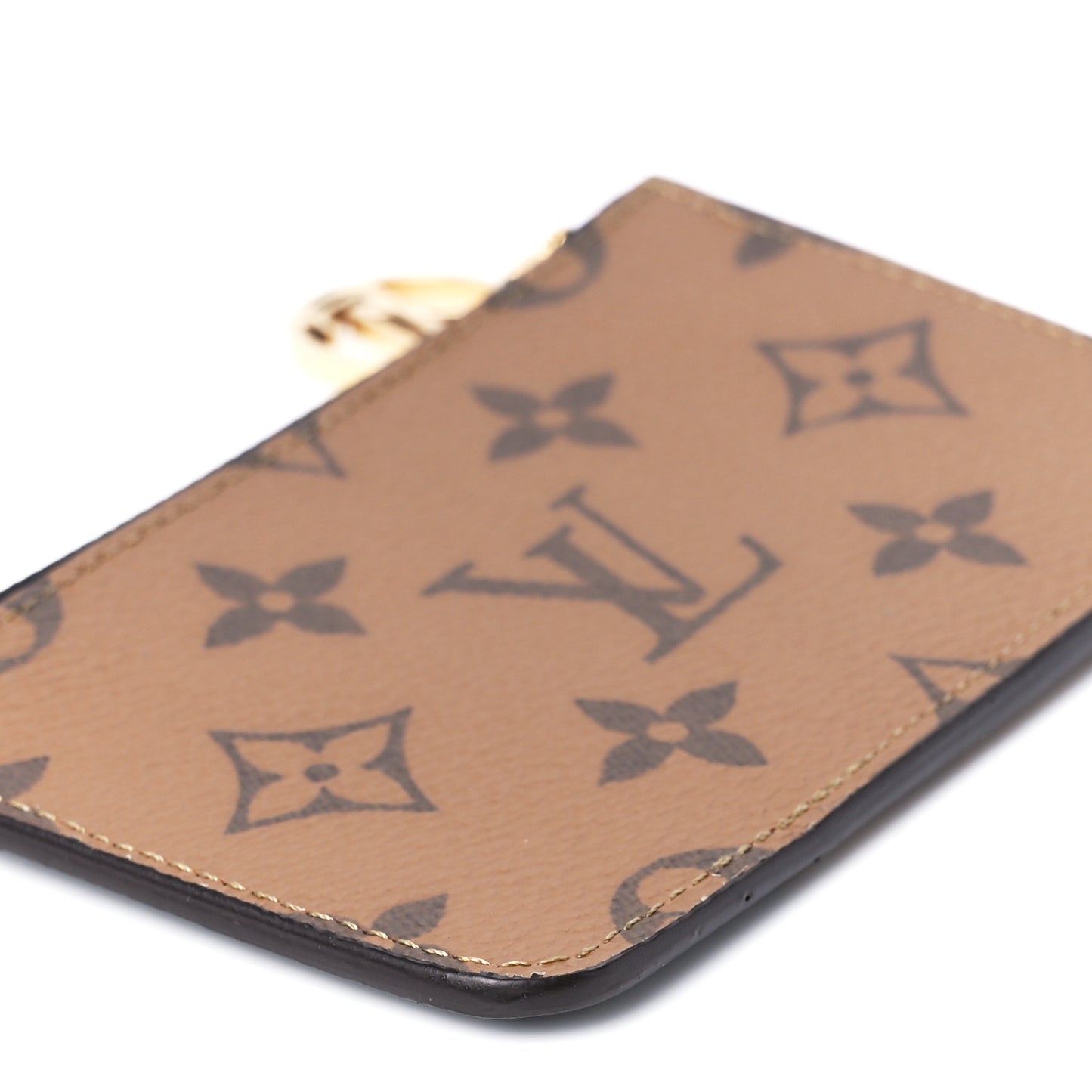 Reverse Monogram Zipped Romy Card Holder