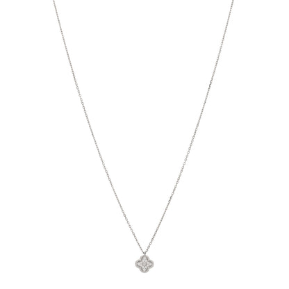 Van Cleef & Arpels 18K White Gold Diamond Sweet Alhambra Pendant Necklace 1 of 5