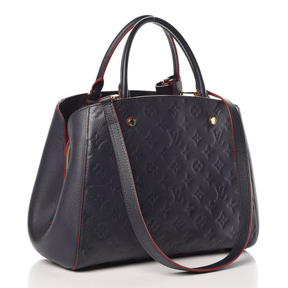 Louis Vuitton Empreinte Montaigne MM Marine Rouge 4 of 15