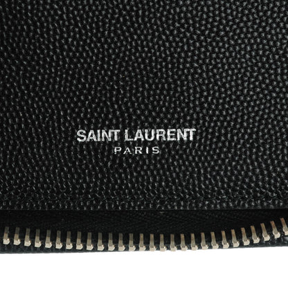 Saint Laurent Grain De Poudre Classic Zip Around Travel Wallet Black 6 of 8