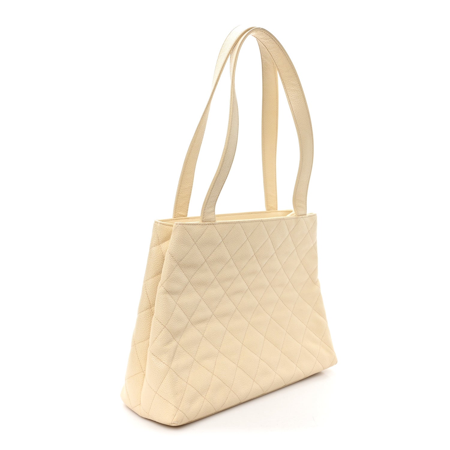 Chanel Caviar Quilted CC Shoulder Bag Beige 2 of 11