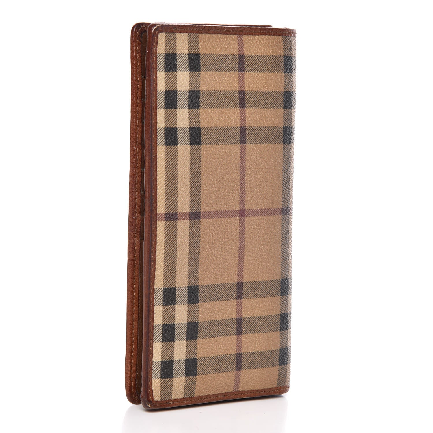 Burberry Haymarket Check Continental Wallet Tan 3 of 17