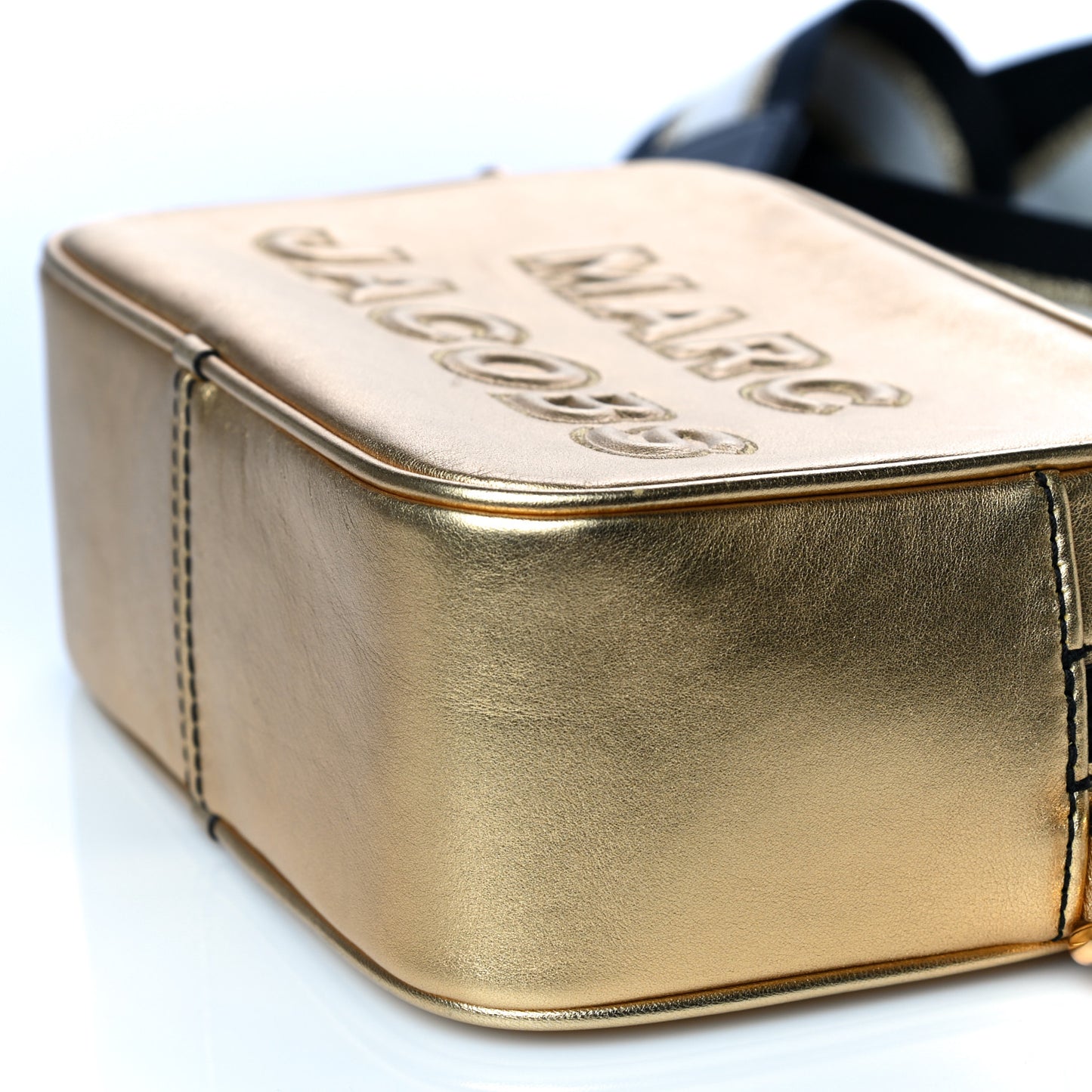 Metallic Calfskin The Flash Crossbody Gold