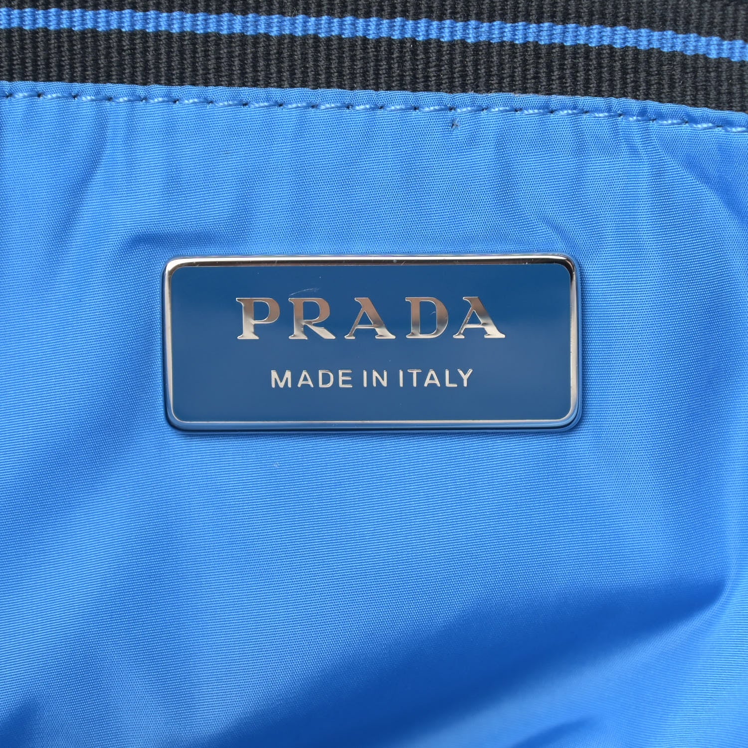 Prada Nappa Soft Large Shopper Tote Bianco Cobalto 6 of 10