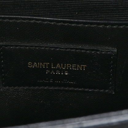 Saint Laurent Grain De Poudre Medium Classic Monogram Kate Satchel Black 6 of 9