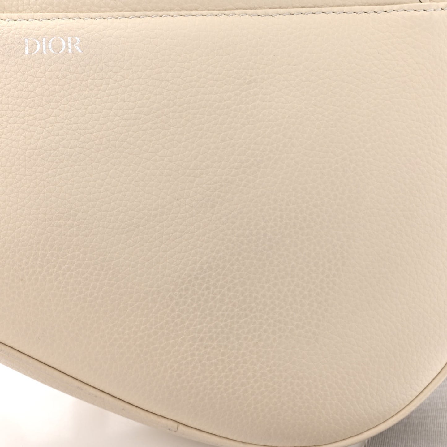 Grained Calfskin Mens Saddle Bag Latte