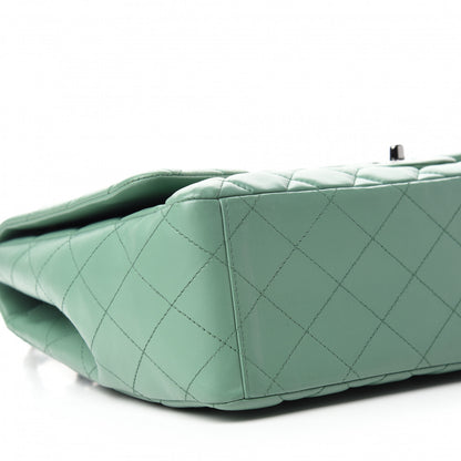 Chanel Lambskin Quilted Maxi Single Flap Green 6 of 11