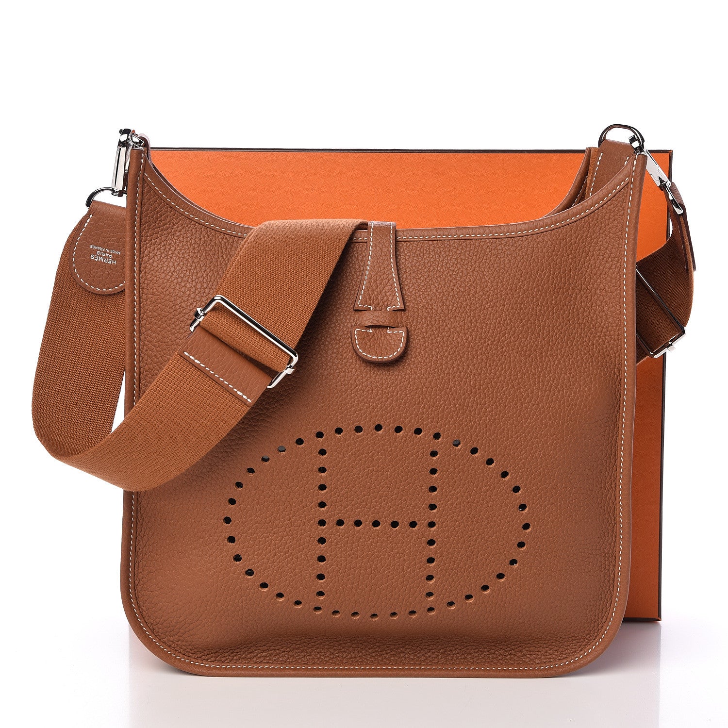 Hermes Taurillon Clemence Evelyne III PM Gold 11 of 11