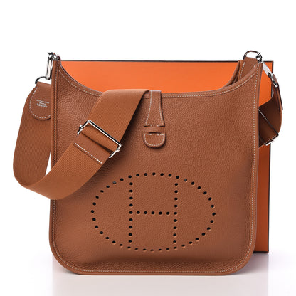 Hermes Taurillon Clemence Evelyne III PM Gold 11 of 11