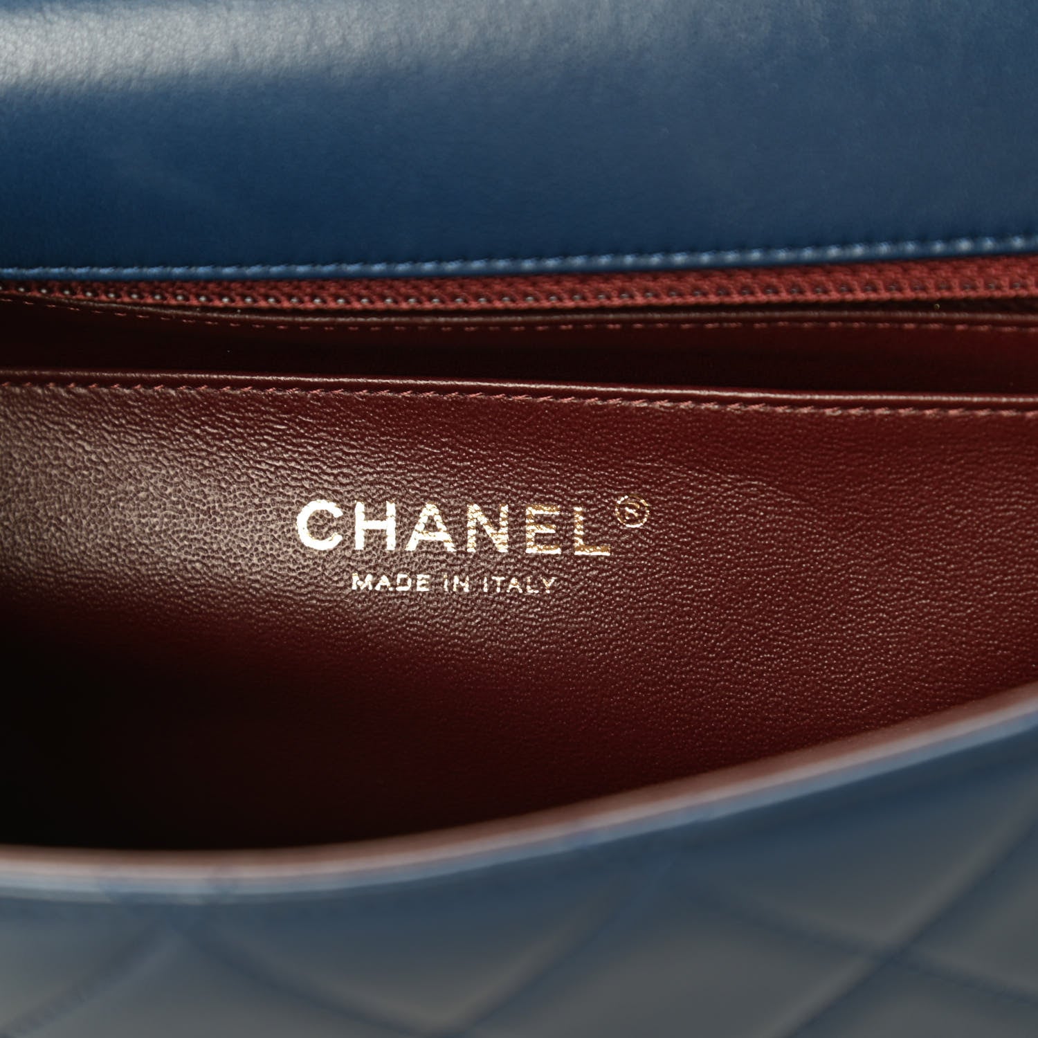 Chanel Lambskin Quilted Large Chic With Me Flap Navy 8 of 10