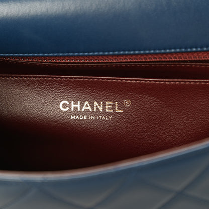 Chanel Lambskin Quilted Large Chic With Me Flap Navy 8 of 10