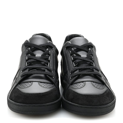 Christian Dior Calfskin Suede Logo Sneakers 37 Black 3 of 9