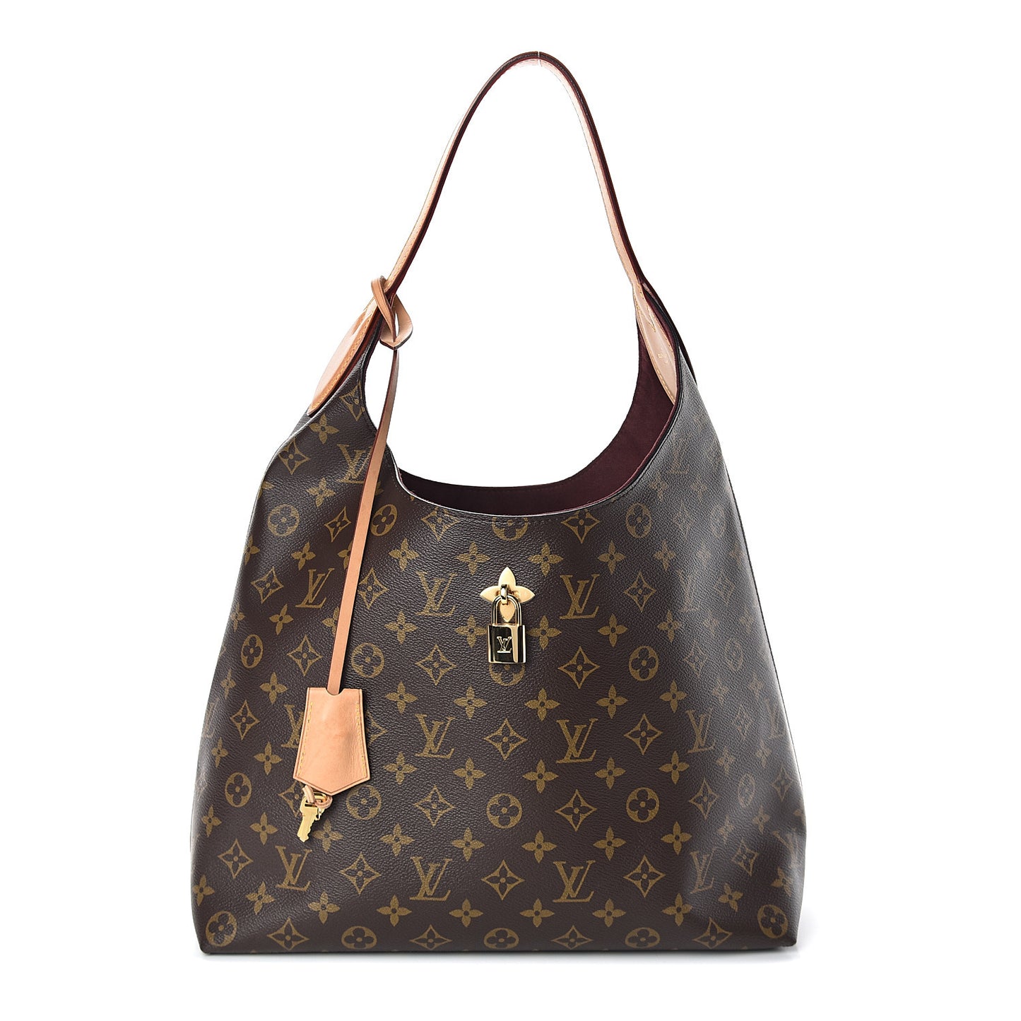 Monogram Flower Hobo Beige
