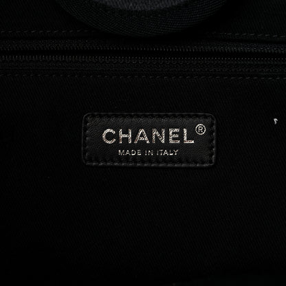 Chanel Canvas Sequin Medium Deauville Tote Charcoal 6 of 9