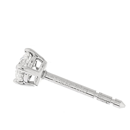 Tiffany Platinum Diamond .45ctw Solitaire Earrings 4 of 5