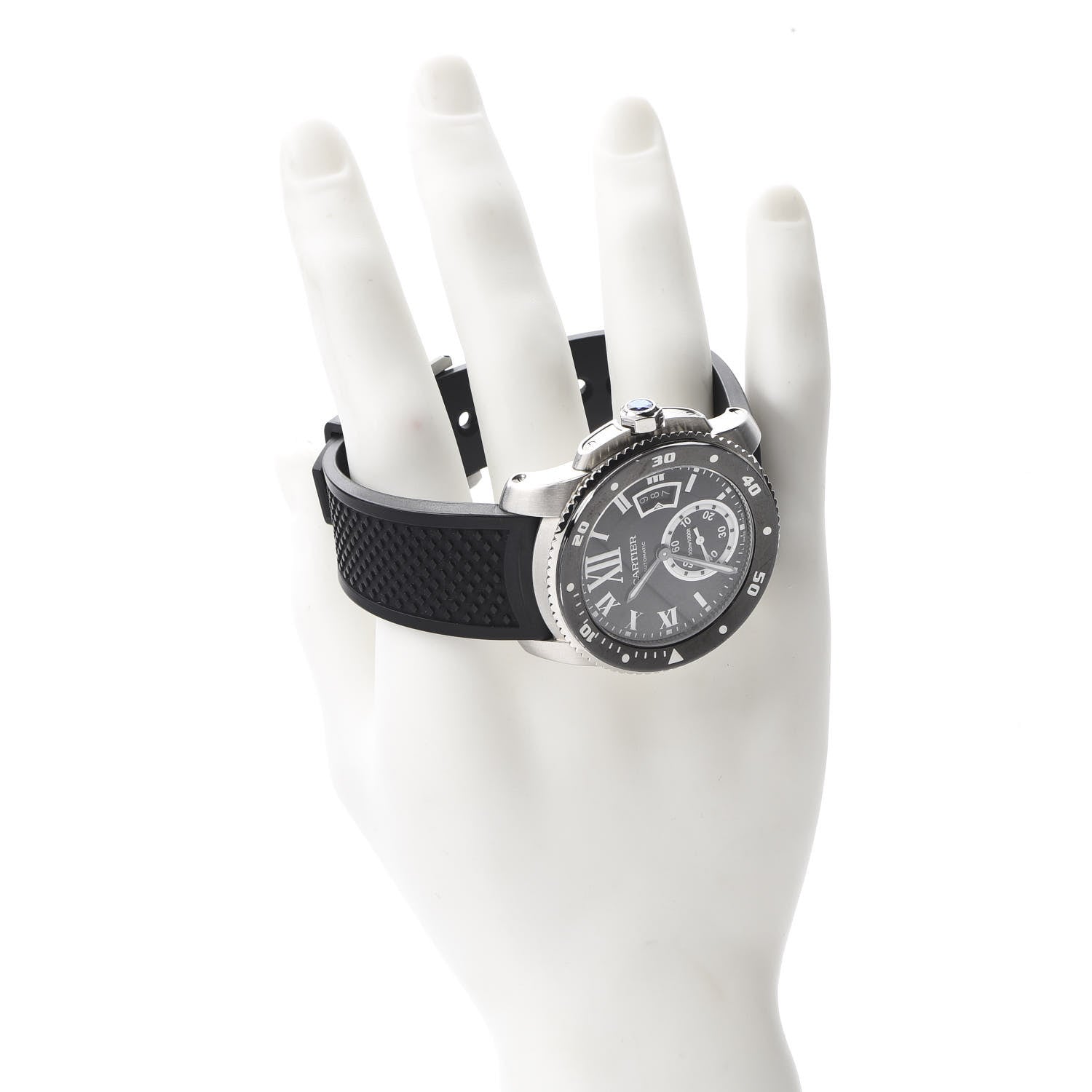 Cartier Stainless Steel Rubber 42mm Calibre de Cartier Diver Automatic Watch Black 2 of 9