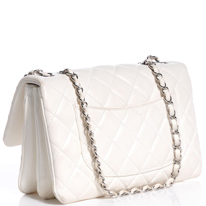 Chanel Lambskin Quilted Medium 3 Flap White 3 of 8