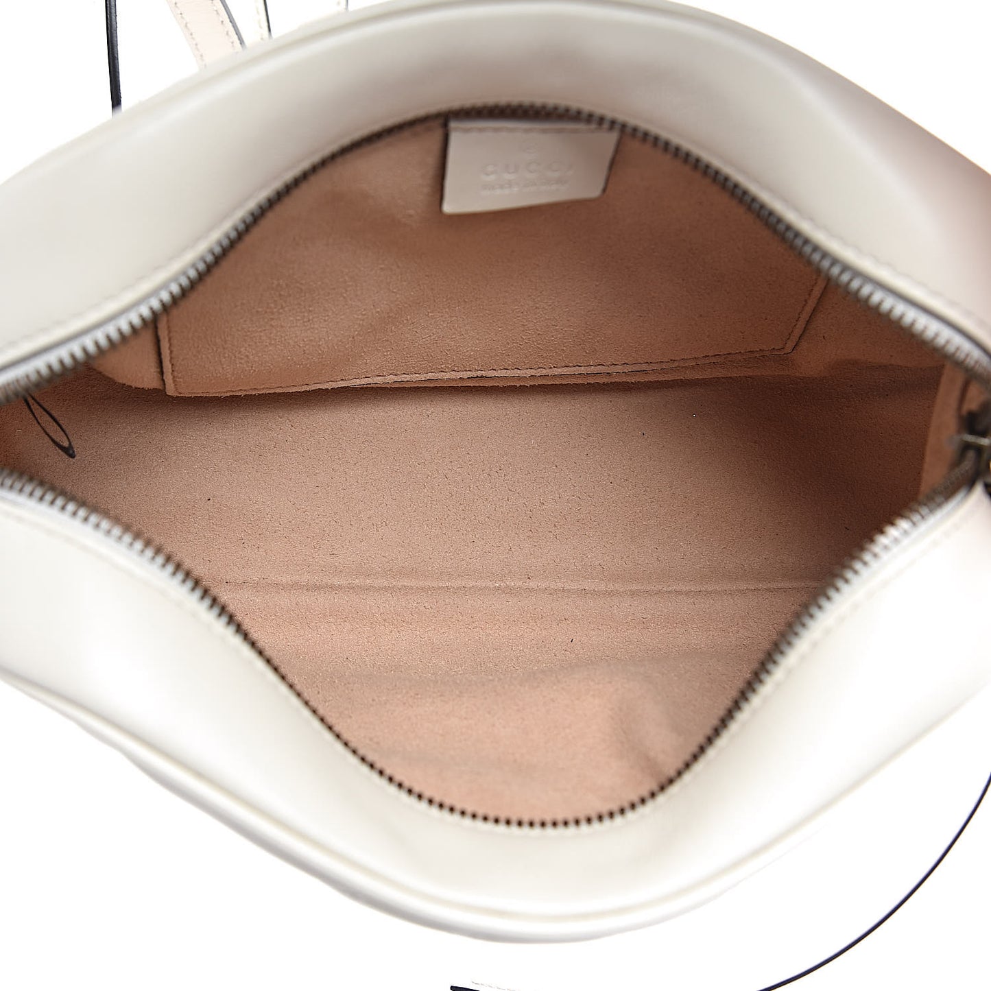 Calfskin Matelasse Small GG Marmont Chain Shoulder Bag White