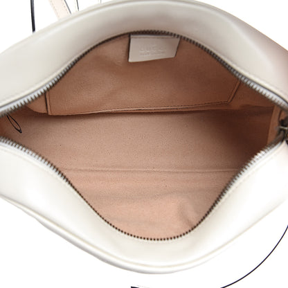 Gucci Calfskin Matelasse Small GG Marmont Chain Shoulder Bag White 5 of 13
