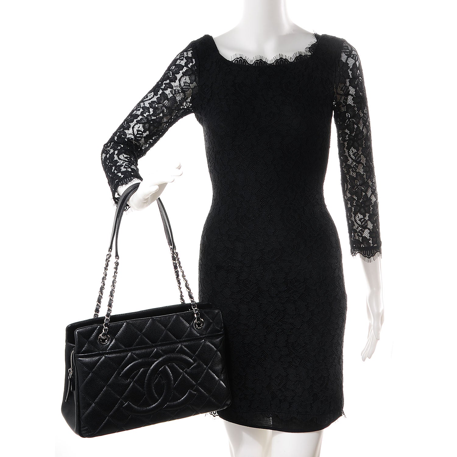 Chanel Caviar CC Timeless Tote Black 2 of 7