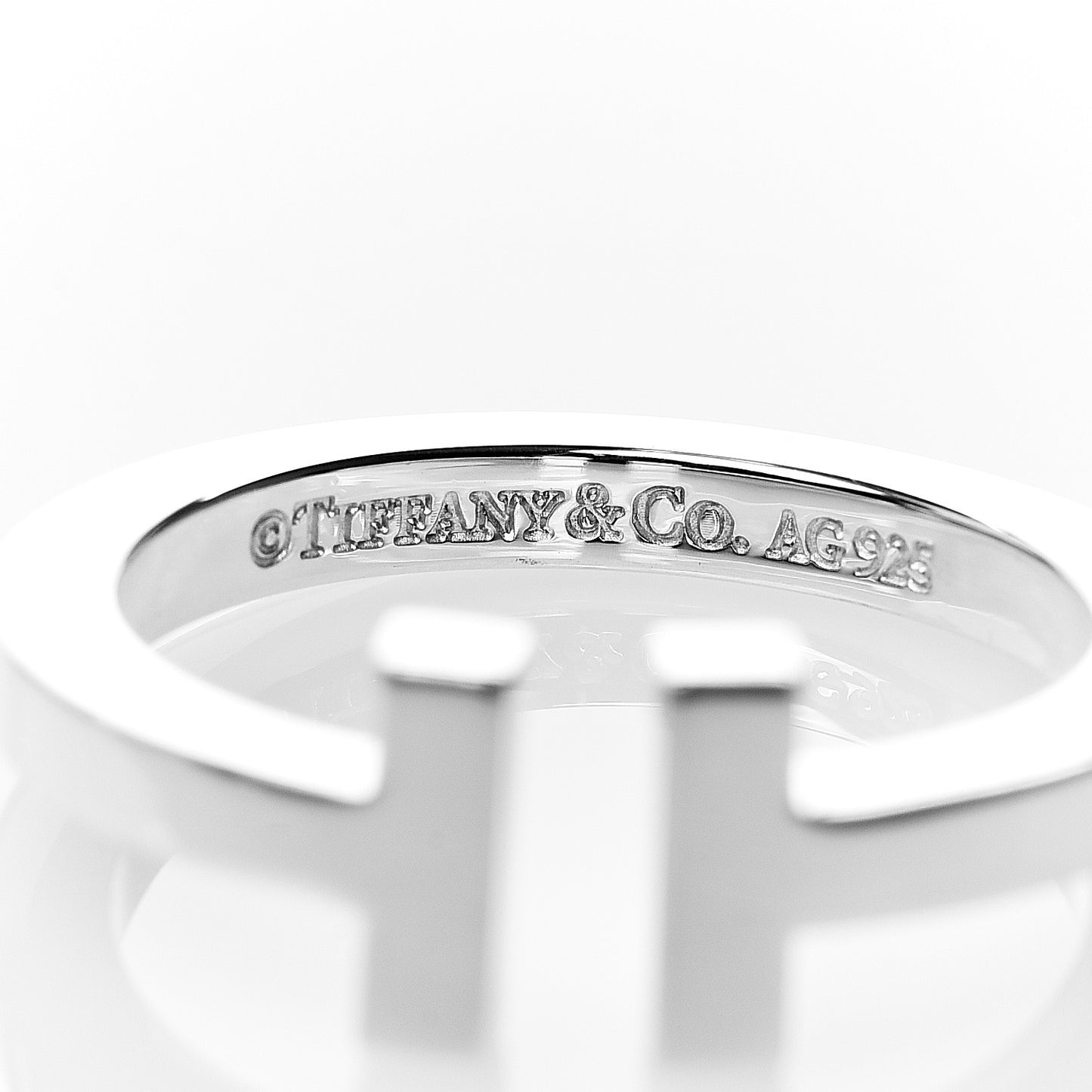 Sterling Silver T Square Ring 56 7.5