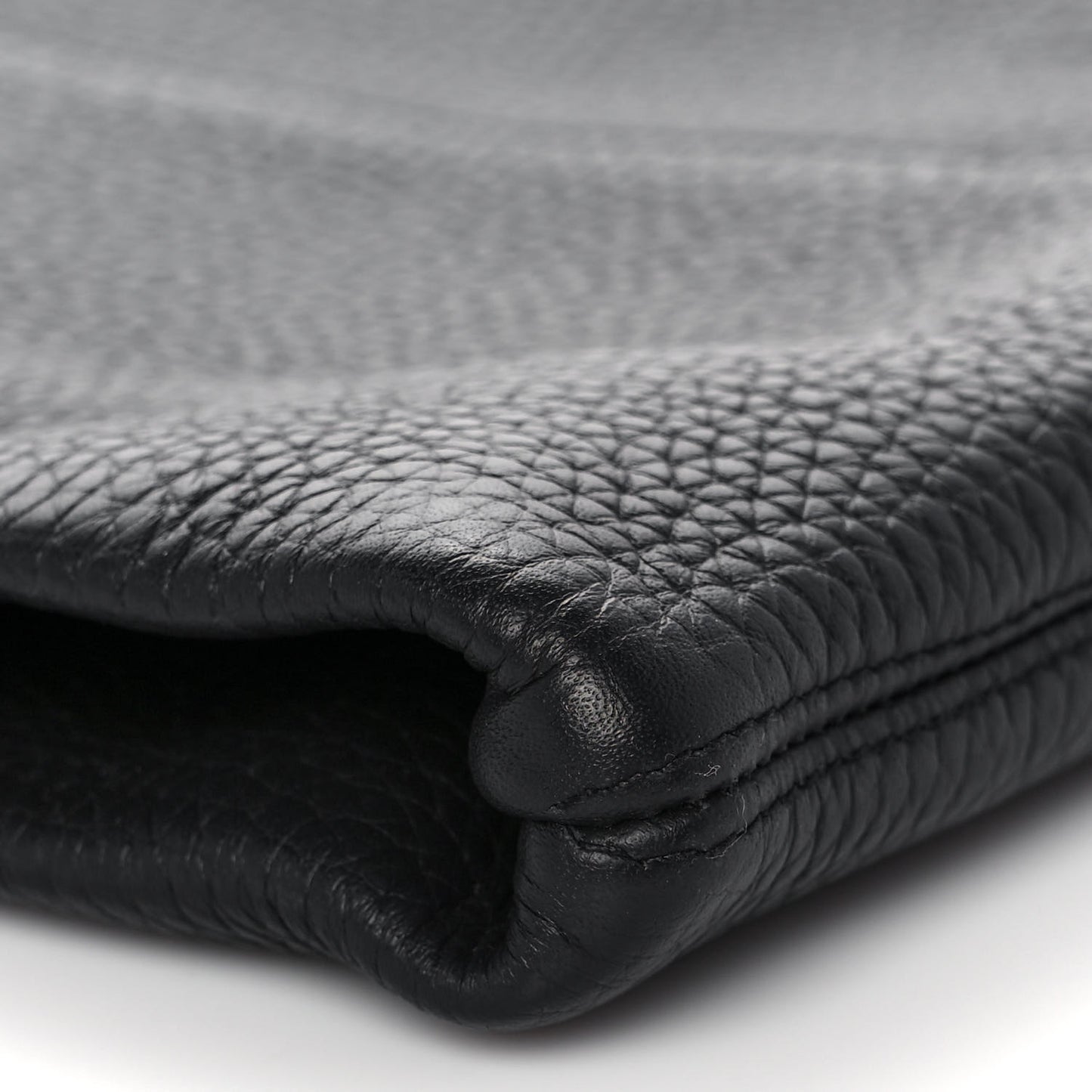 Calfskin Heavy Grain Portobello Tote Black