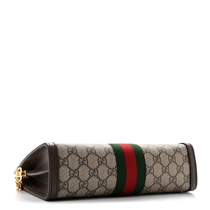 Gucci GG Supreme Monogram Web Small Ophidia Chain Shoulder Bag Brown 4 of 12
