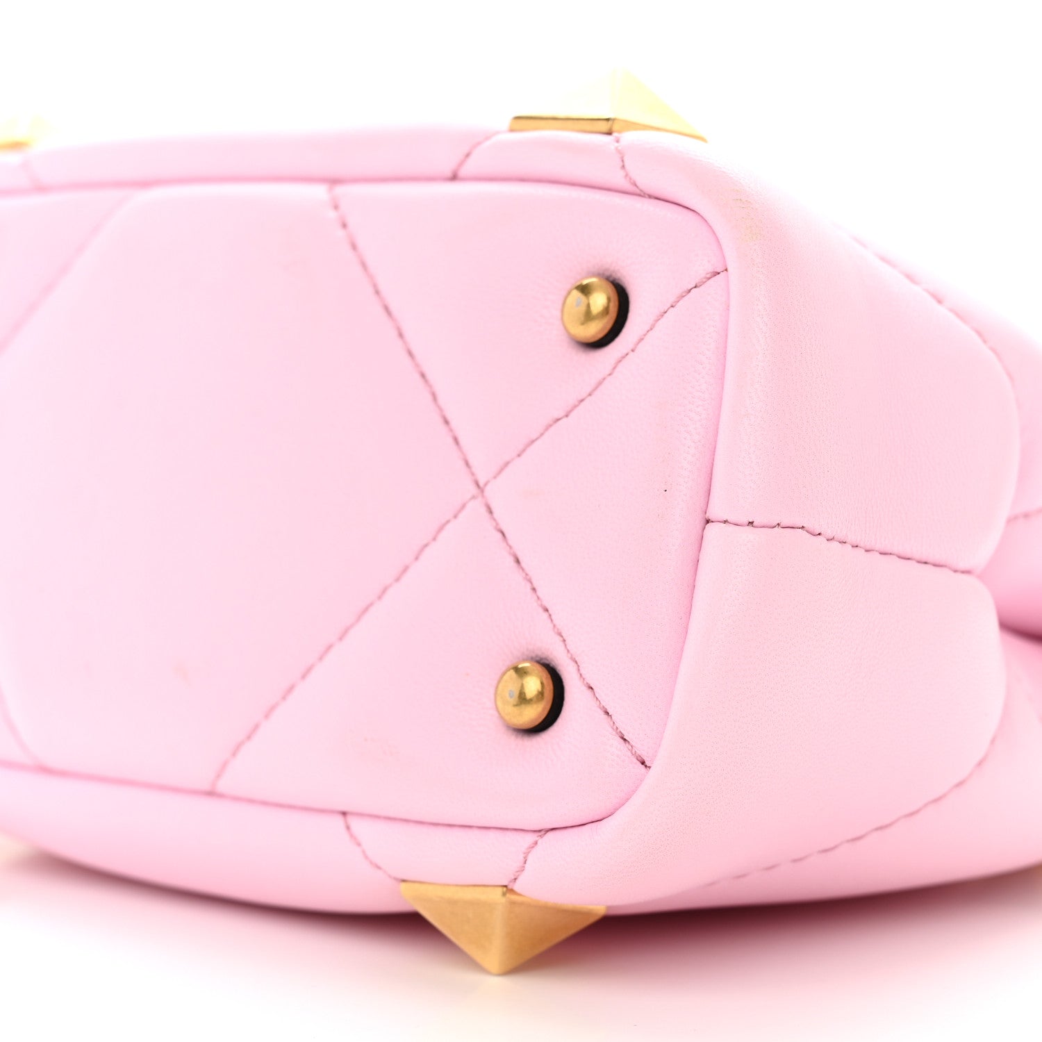 Valentino Garavani Nappa Mini Roman Stud The Handle Bag Pink Borealis 9 of 12