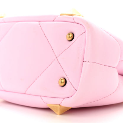 Valentino Garavani Nappa Mini Roman Stud The Handle Bag Pink Borealis 9 of 12