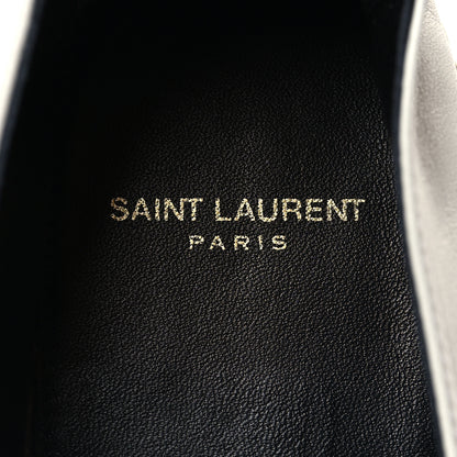 Saint Laurent Lambskin Monogram Espadrilles 41 White 8 of 10