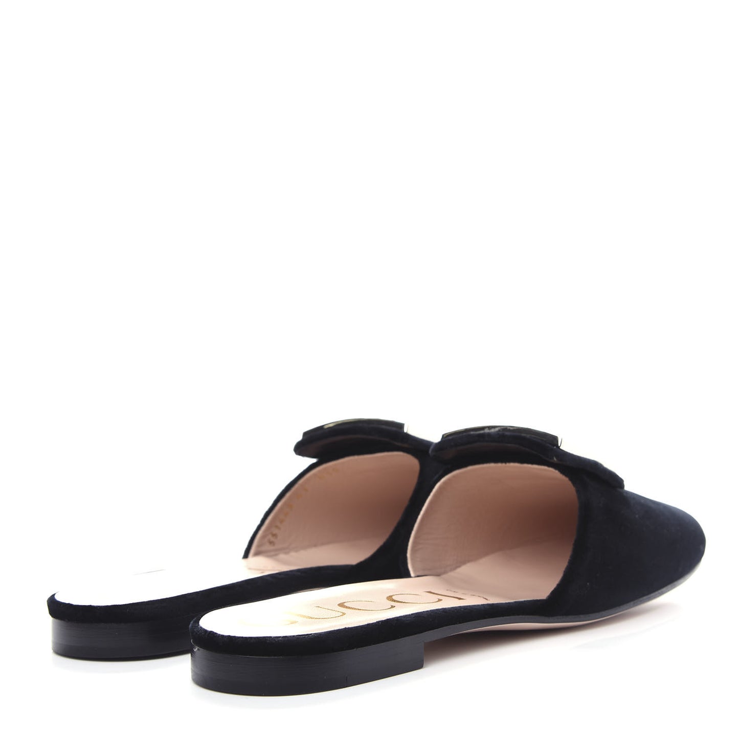 Velvet Crystal Square G Madelyn Slippers 41 Black