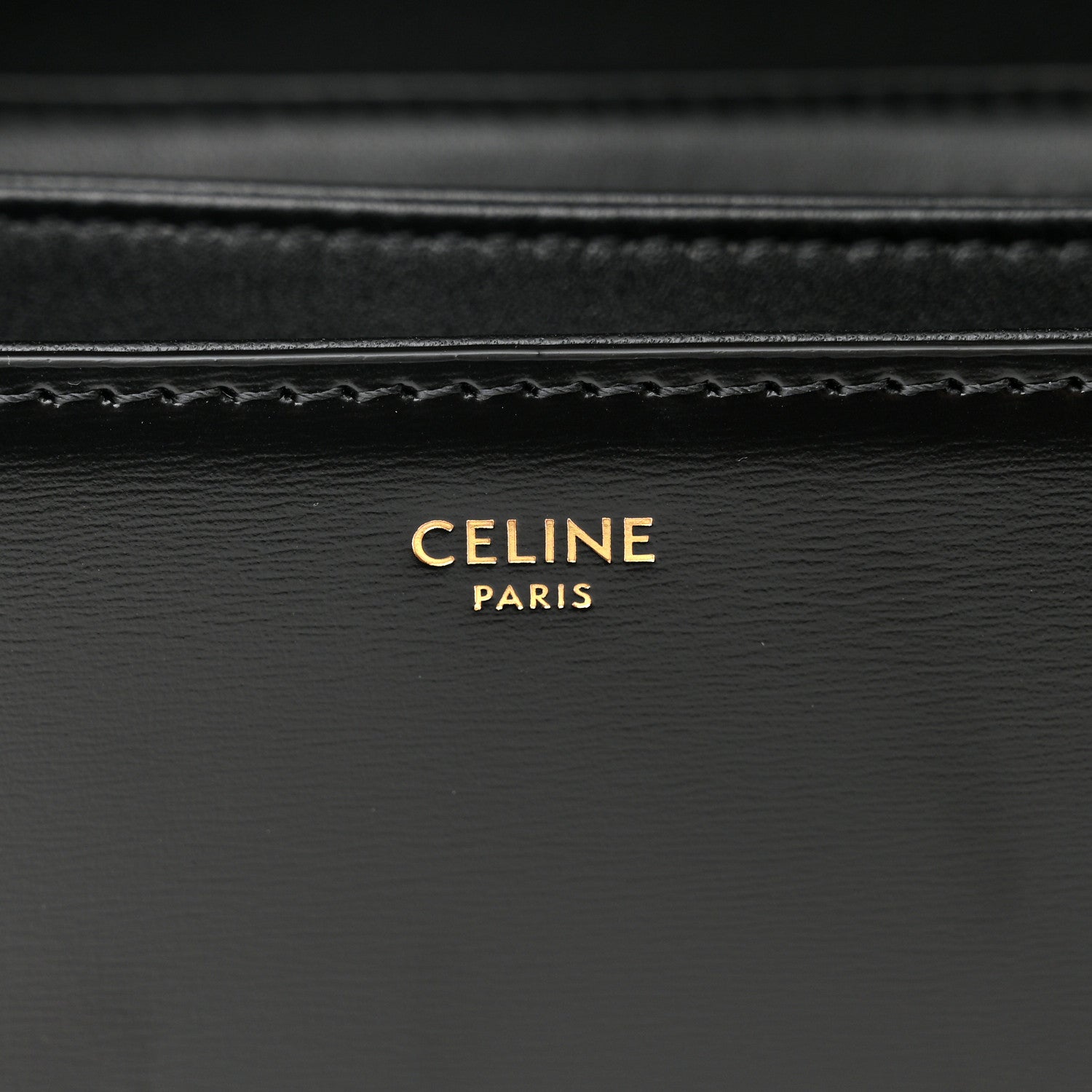Celine Shiny Calfskin Medium Triomphe Black 6 of 11