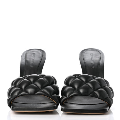 Bottega Veneta Nappa Matelasse Padded Mule Sandals 38.5 Black 2 of 7