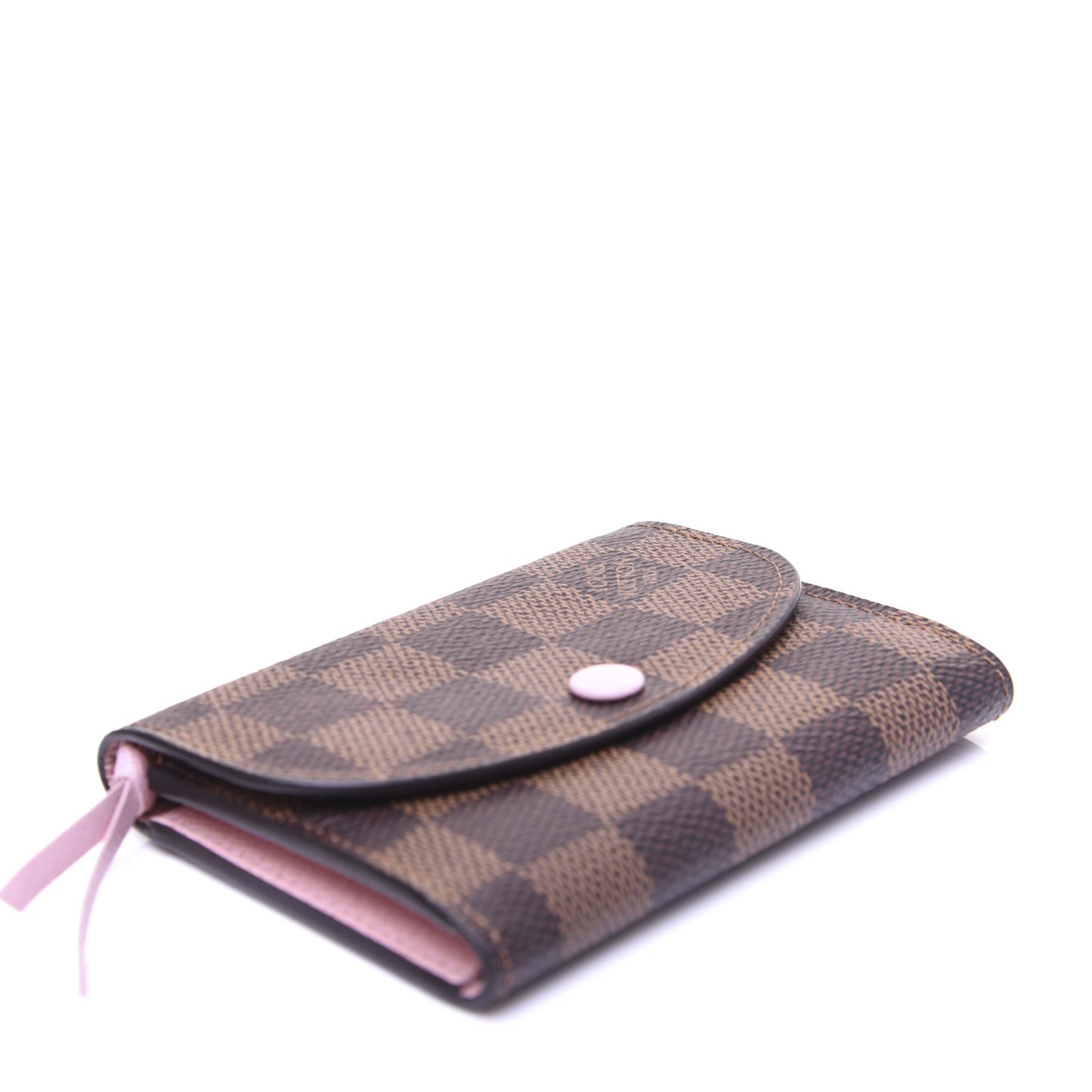 Damier Ebene Rosalie Coin Purse Rose Ballerine