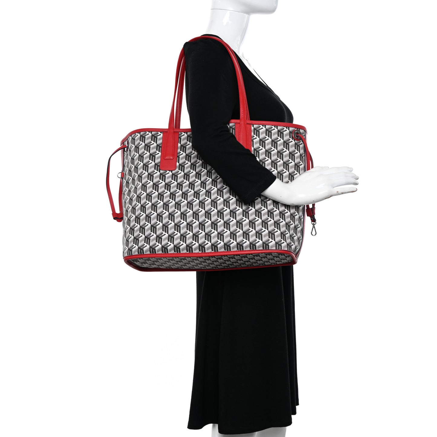 Visetos Medium Liz Reversible Shopper Tote Ruby Red