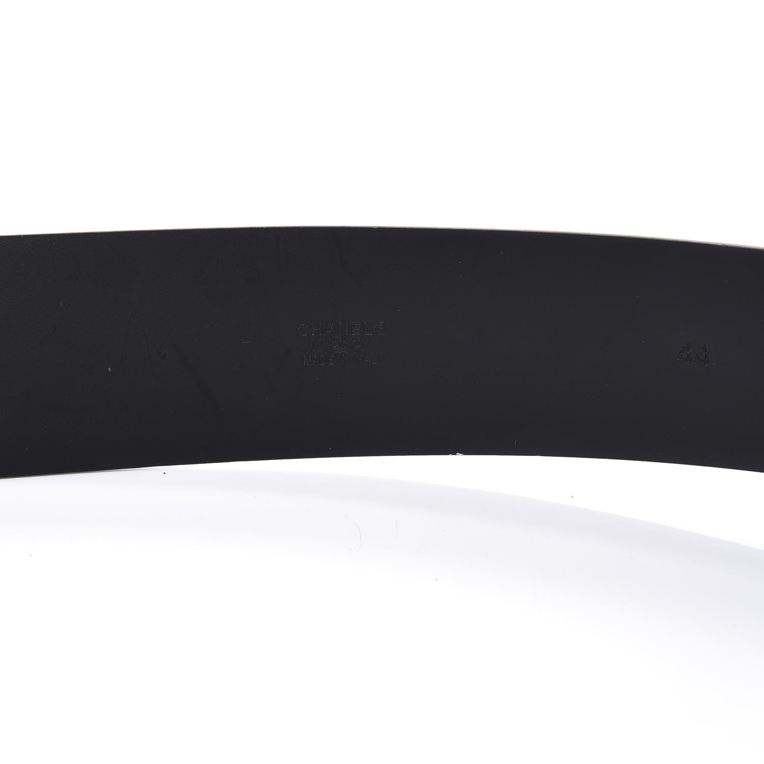 Chanel Patent Resin Belt 110 44 Black White 5 of 7