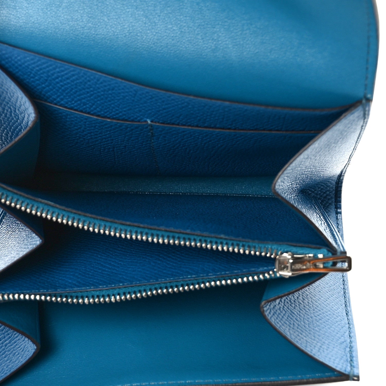 Hermes Epsom Constance Compact Passant Wallet Bleu Izmir 5 of 9
