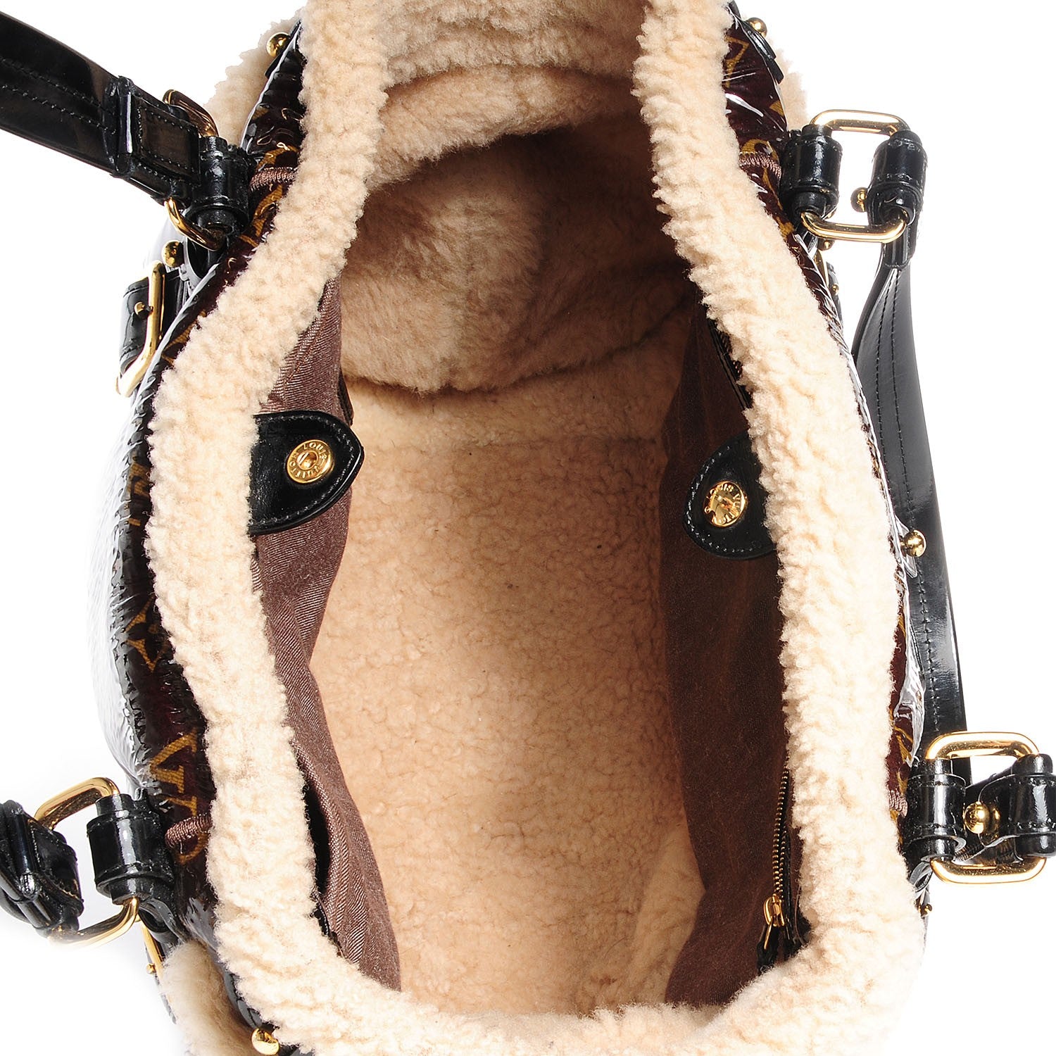 Louis Vuitton Patent Monogram Shearling Sac Thunder 7 of 7
