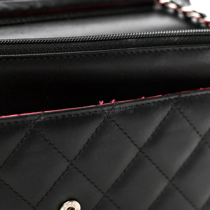 Chanel Calfskin Quilted Cambon Wallet on Chain WOC Black 14 of 15